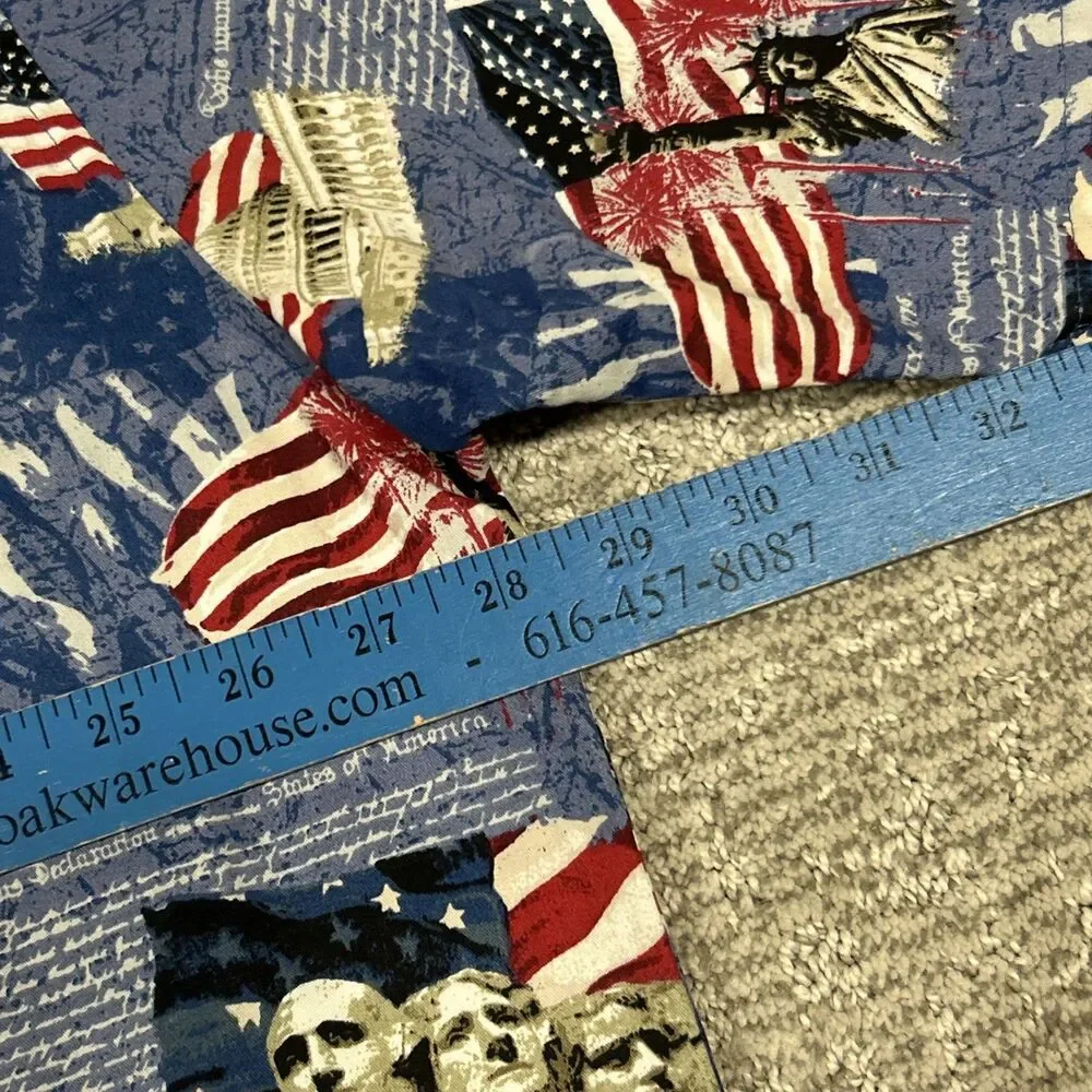 Cotton Traders Sport Shirt Mens XXL Patriotic Flag USA Holiday 4th Of July New